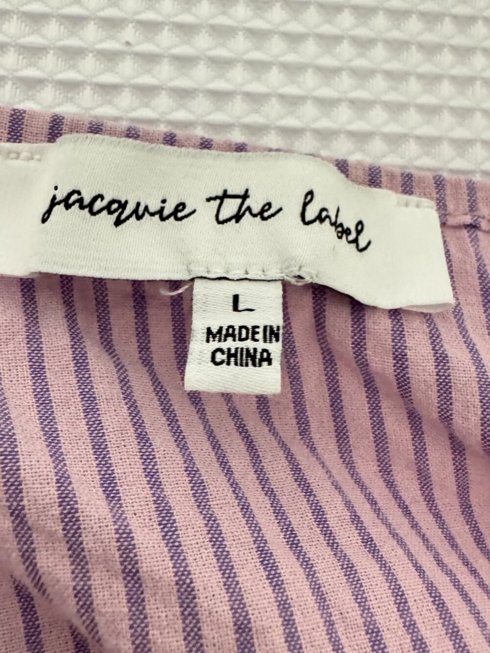 JACQUIE THE LABEL Striped Cropped Peasant Top - Picture 5 of 9
